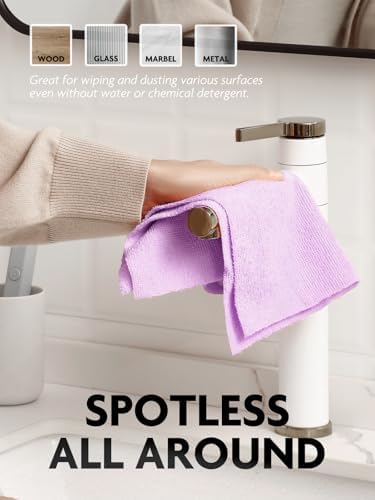 Fantasticlean Microfiber Cleaning Cloth Roll-75 Sheets, 12" x 12" (Purple) - Image 2