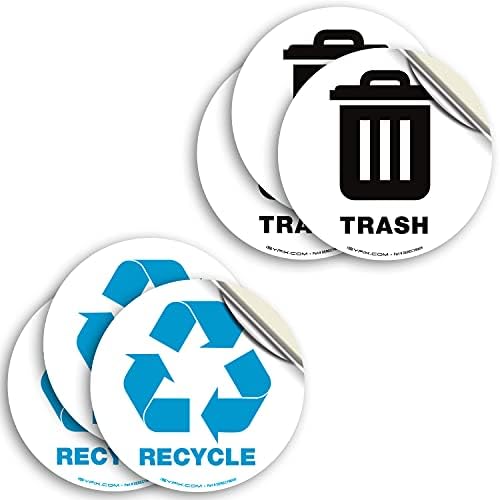 iSYFIX Recycle Sticker for Trash Can, 6 Pack, 5 inch by iSYFIXPremiumLetterNumberSigns