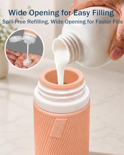 Redfly Silicone TSA Approved Travel Bottles for Toiletries, Leak proof, 3oz - Image 4