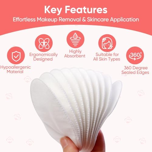 ICOTLE Large Oval Cotton Pads, 210 Count, Premium 3-Layer Dual Textured Design, Lint-Free and Ultra-Soft Cotton Ovals for All Skin Types, Perfect for Makeup Removal, Facial Cleansing, and Skincare - Image 2