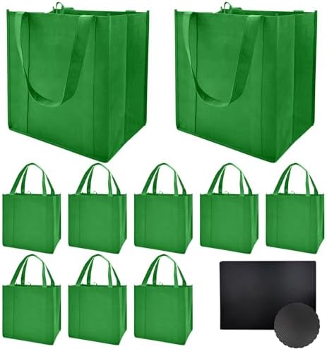10 pack Reusable Grocery Bags,Thick Bottom-Shopping Bag for Groceries by HORYGReusableGroceryBags