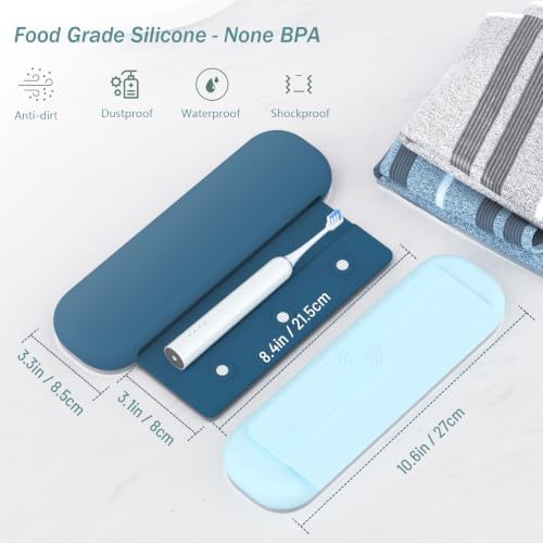 Silicone Toothbrush Travel Case, Pro Large Toothbrush Cover Case for Travel - Image 2