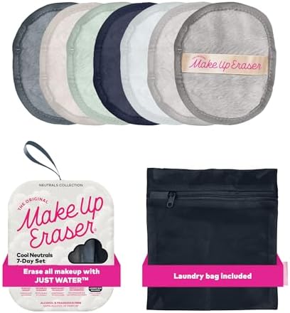 The Original MakeUp Eraser 7-Day Set, Erase All Makeup with Just Water, Including Waterproof Mascara, Eyeliner, Foundation, Lipstick, Sunscreen, and More! Cool Gal Neutrals, 7ct. by Unknown