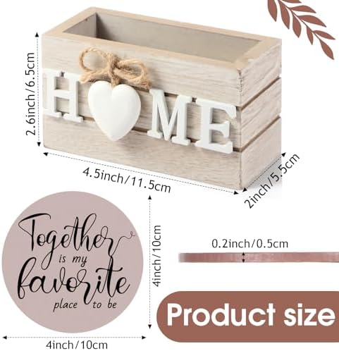 Queekay House Warming Gifts New Home Farmhouse Coasters Set of 6, Cinnamon - Image 2