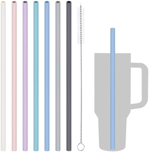 Tomorotec 7PCS Silicone Drinking Straws Fit for Stanley 40 oz 30 oz Tumbler by Tomorotec