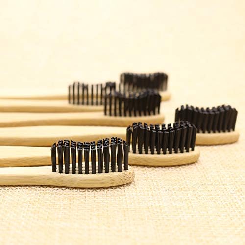Hard Toothbrush Bamboo Toothbrush for Adult Manual Toothbrsuh Hard Bristles Pack of 6 - Image 4