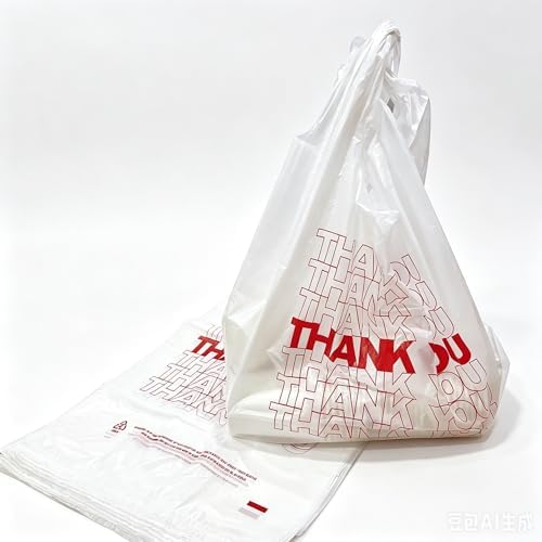 TashiBox Thank You Plastic Bags/T-shirt Bags, 350 Count - Image 2