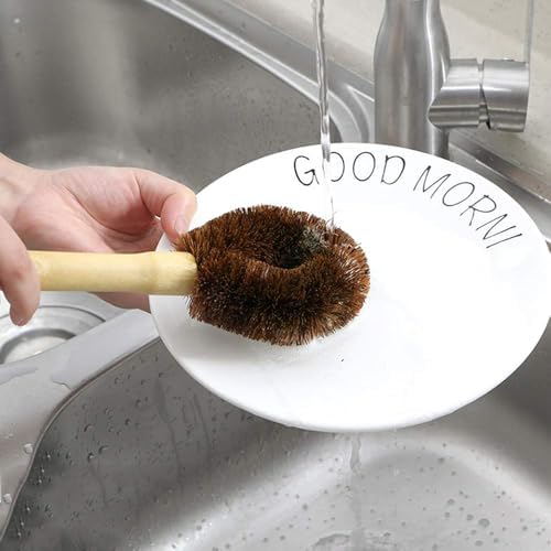 Natural Coconut Coir Dish Brush, 4 PCS - Image 6
