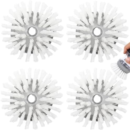 4 Pack Palm Brush Refills for OXO Soap Dispensing Dish Brush, Gray by Lacuewa