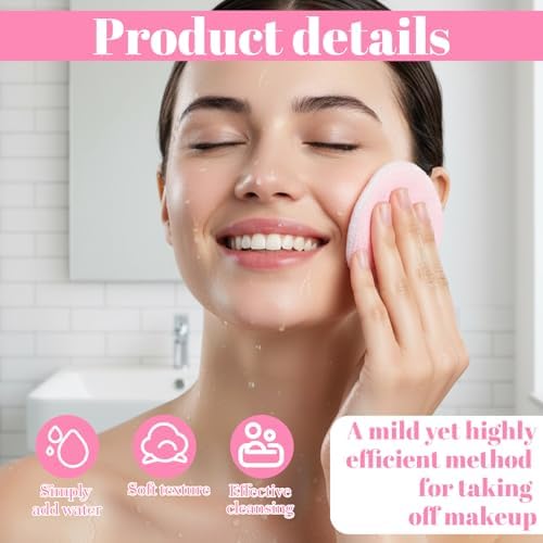 8Pcs Reusable Makeup Remover Pad, Soft Coral Fleece Round Cotton Pad - Image 4