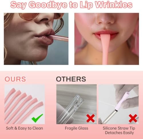 NiHome 6PCS Silicone Anti-Wrinkle Straws Fit for Stanley 40oz 30oz Tumblers - Image 2
