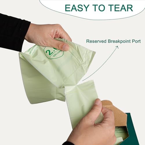 HECTOLIFE 2.6 Gallon 300 Count Compostable Bags Handle Tie - Image 3