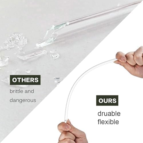 Replacement Straw Compatible with Stanley 14 oz 20 oz Cup Tumbler, 6 Pack Reusable Straw with Cleaning Brush, Plastic, Clear - Image 5