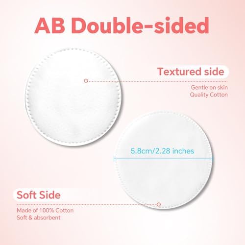 ICOTLE 100% Pure Cotton Round Pads for Face (210), Lint-Free Makeup Remover Pads, Soft, Absorbent, Hypoallergenic, Multi-Layer Design for Cleansing, Skincare and Nail Polish Removal - Image 4