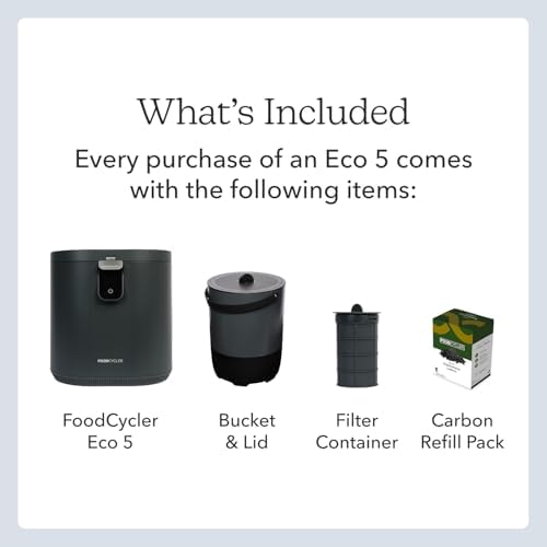 Food Cycler Eco 5 Award-Winning Kitchen Food Recycler | Indoor Composter Bin Alternative | Electric Countertop Food Disposer with Odorless 5L Indoor Food Waste Bin for Easy Waste Management | Grey - Image 2