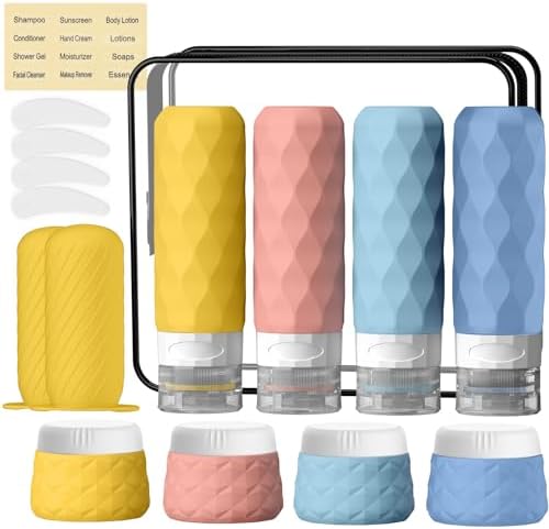 Silevoler 16Pack Travel Bottles for Toiletries, Bottles, Jars, and Covers by Silevoler