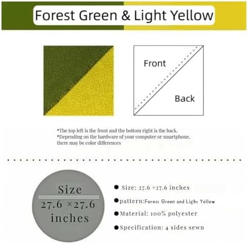 Furoshiki Japanese Wrapping Cloth Eco Gift Wrap Paper Reversible Eco-bag for Christmas birthday Gift Bento Lunch Cake Wine Bottle Box Kimono Cover (Forest Green and Light Yellow, 27.6 x 27.6 inches) - Image 6