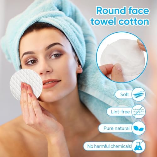 Premium Cotton Rounds（120 Count， Pack of 2 - Cotton Pads for Face, 100% Cotton Makeup Remover Pads, Soft and Lint-Free, for Removing Makeup, Nail Polish - Image 4