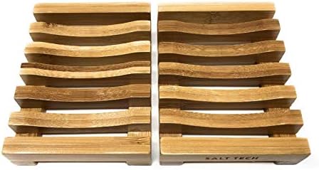 Bamboo Soap Dish, 2pc Rectangular, Light Brown, 3.4 x 4.5 inches, 0.14 pounds, Bathtub - Image 2