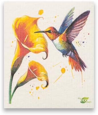 SWEDEdishcloths - Cellulose Sponge Dish Towels - Mixed Set of 6 (One of Each Design) Humingbirds Swedish Dish Cloths - Image 2