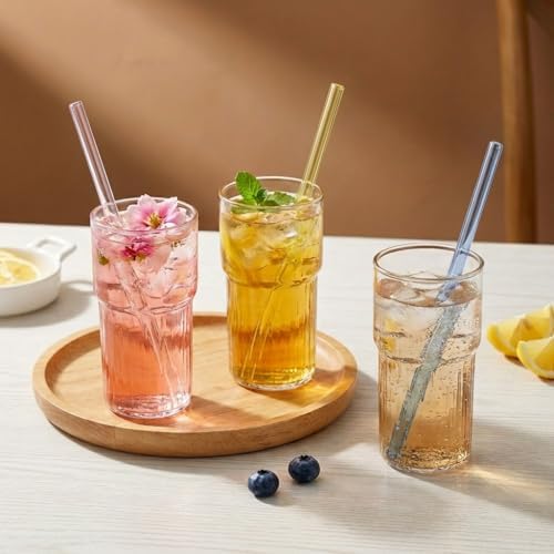 36 Pack Reusable Glass Straws, 8” x 8 mm Colorful Glass Straws - Image 7