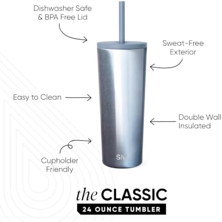Simple Modern Iced Coffee Tumbler, Insulated | 24oz | Cateye - Image 2