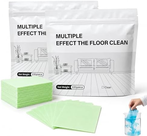 200 Piece Floor Cleaning Tablets, Multi-Surface Floor Cleaning Tablets for Mopping, Dissolvable Pre-Measured Concentrated Cleaner for Hardwood, Tile, Laminate, Vinyl Floors (Gardenia, 200Pcs) by Unknown