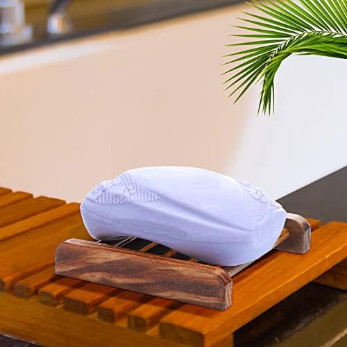 Amyhill 70 Pcs Bamboo Soap Dish Bulk Soap Holder Draining,Charcoal Color - Image 6