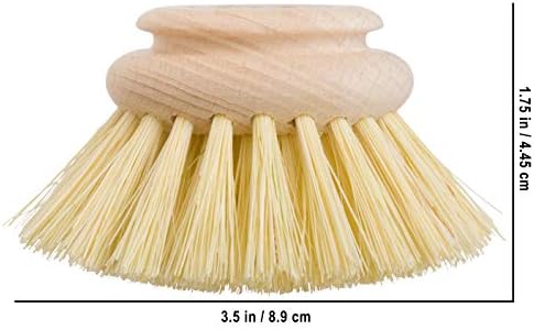 Redecker Dish Brush Replacement Head, Tampico Fiber, 2 Inch Round – Wooden Replacement Brush Head for Dishes & Cookware, Made in Germany - Image 4