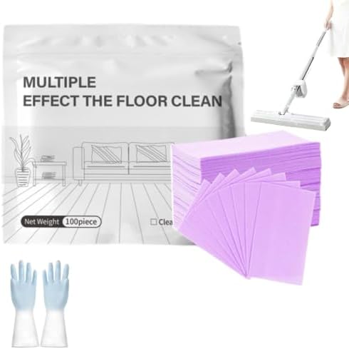 100-Piece Multi-Surface Floor Cleaning Tablets, Multi-Surface Floor Cleaning Tablets, Multiple Effect the Floors Clean, Concentrated Cleaner for Hardwood, Tile, Laminate & More (Purple, 1bag) by Unknown