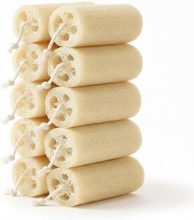 Kitchen Cleaning Cloths, Dried loofah Super Absorbent Plant fibers, Non-Scratch, no Odor, Pack of 10, Reusable. by Unknown