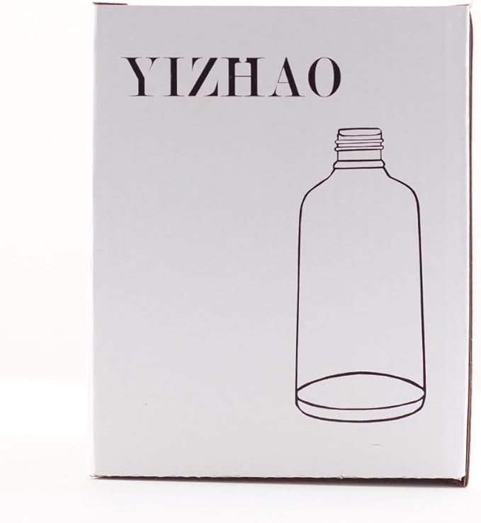 YIZHAO Green Glass Spray Bottles 4oz, with Small Fine Mist Spray, Metal Cap, Refillable for Essential Oil,Travel,Cleaning,Perfume,Aromatherapy,Makeup – 4 Pcs