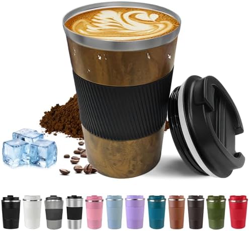 Vacuum Insulated Stainless Steel Travel Coffee Mug,Leak Proof Cup with Lid by SPLMIFA