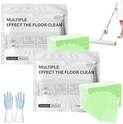 100-Piece Multi-Surface Floor Cleaning Tablets, Multi-Surface Floor Cleaning Tablets, Multiple Effect the Floors Clean, Concentrated Cleaner for Hardwood, Tile, Laminate & More (Green, 2bags) by Unknown