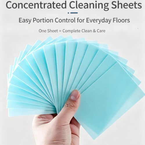Multi-Effect Floor Cleaner Tablets 100pcs, Enzyme Dissolvable Sheets, Blue - Image 5