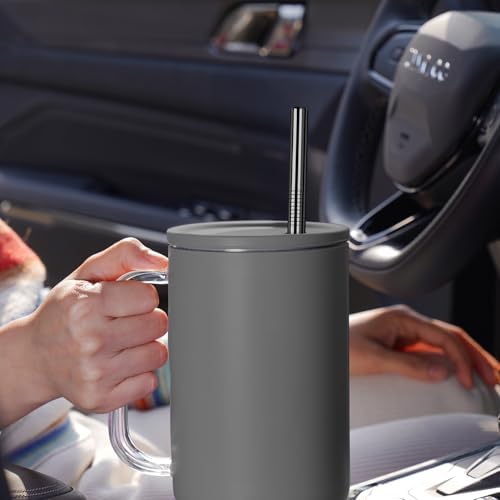 Tomorotec 8PCS Stainless Steel Straws Fit for 40oz Stanley Tumblers, Black - Image 2