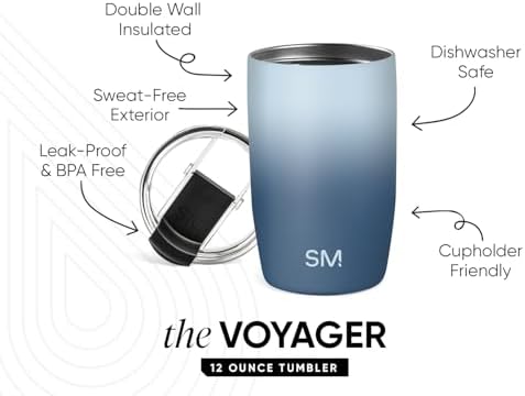 Simple Modern Travel Coffee Mug with Lid | 12oz | Ombré - Image 2