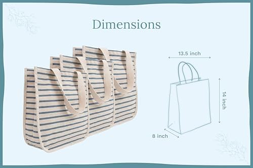 Best Canvas Grocery Shopping Bags - Cloth Grocery Tote Bags - Reusable Cotton Grocery Tote Bags with Bottle Sleeves - Image 5