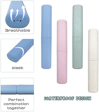 SietDESEO 4 Pack Toothbrush Travel Case, Portable Breathable Toothbrush Holder for Travel, Business, Camping, School - Image 2