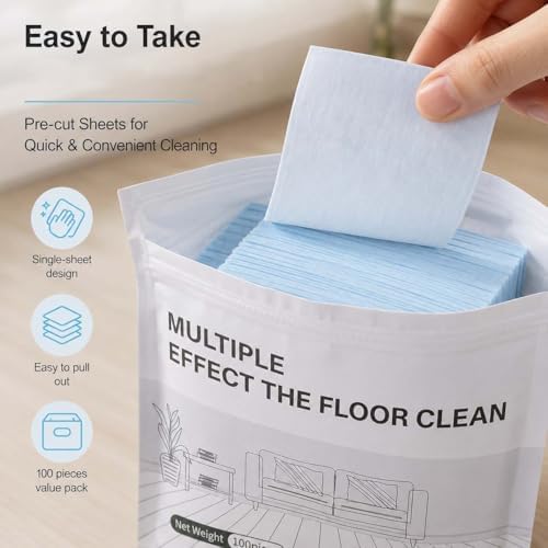 100PCS Multi-surface Floor Cleaning Tablets, Floor Cleaning Tablets Multi-Surface Cleaner, Concentrated Cleaner, for Hardwood Laminate,Tile Walls Bathrooms & Kitchen - Image 2