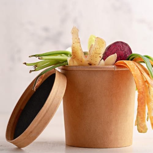 Patelai 16 Pcs Compost Bin Charcoal Filters, Square Replacement Refills - Image 6