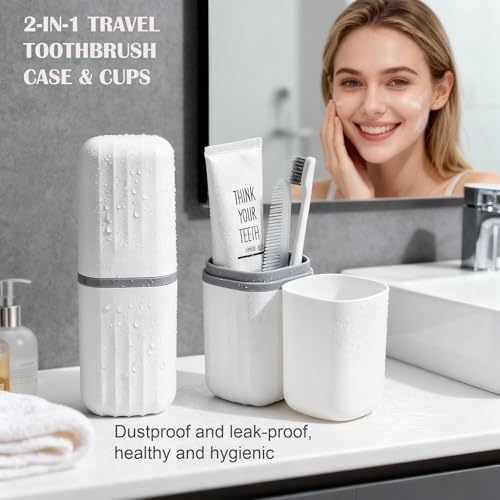 2-in-1 Travel Toothbrush Holder, Dustproof & Compact - Image 2