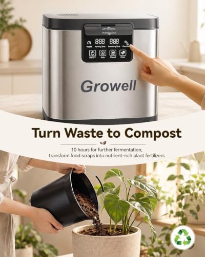 Growell Electric Composter for Kitchen, 4L Odorless Countertop Compost Bin - Image 4