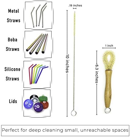 All Natural Bottle Brush and Straw Set (NO Plastic) Sisal Bristles and Wood Handle Bottle Cleaners for Washing Narrow Beer Bottles, Sports/Water Bottles, Tumbler, Kettles, Lid Brush, Long Straw Brush - Image 3