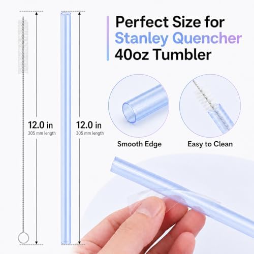 Joshey Replacement Straws for Stanley Quencher 40oz Tumbler, 6 Pack - Image 2