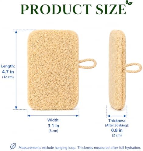 5 Pack Natural Loofah Sponges, 4.7 Inch Long Organic Luffa Plant-Based Real Egyptian Shower Loofah Body Scrubber for Exfoliating & Smooth Skin Cleansing – Ideal for Men & Women, Spa & Shower Use - Image 3