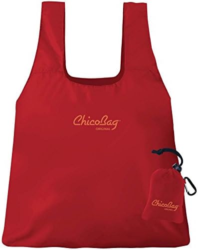 ChicoBag – Original Reusable Shopping Tote-Grocery Bag – Bundle of 5 Bags – Red – Purple – Green – Orange& Blue - Image 3