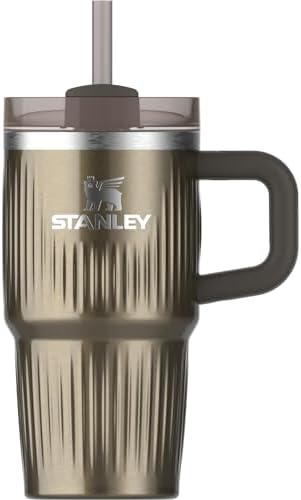 STANLEY Quencher H2.0 Tumbler with Handle and Straw 20 oz | Flowstate 3-Position Lid | Cup Holder Compatible for Travel | Insulated Stainless Steel Cup | BPA-Free | Fluted Gunmetal Shine by Unknown
