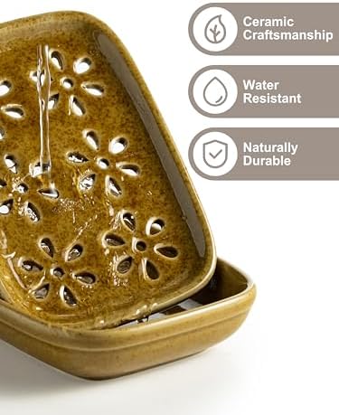 Miamolo 2 Layer Soap Dishes for Shower with Drainage, Keep Soap Bars Dry - Image 5