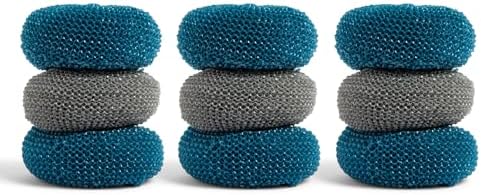 Full Circle Clean Ocean Netted Scrubbers - Set of 9 Dish Scrubbers. Non-Stick Safe. Quick Drying. Odor Resistant. Made Out of 100% Recycled Fishing Nets. Dishwasher Safe by Unknown